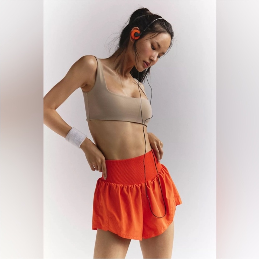 Women's Orange Athletic Shorts